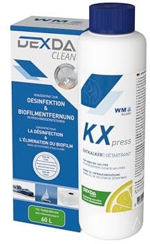 WM aquatec Desinfektion & Entkalkung-Set DXKX120SET | Frischwassersystem Reinigung, Desinfektion und Entkalkung für Tanks bis 160 Liter | für Caravan, Wohnmobil & Boot | Made in Germany