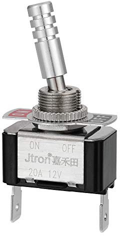 Jtron Kippschalter 12V 20A/24V 10A, Wippschalter 2P SPST ON-OFF 2-polig Rocker Toggle Switch zum Auto KFZ LKW (ON-OFF)