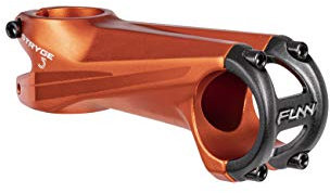 Funn Stryge Fahrrad-Vorbau mit -5 Grad Neigung - Vorbaulänge von 100 mm mit 35 mm Lenkerklemme, Fahrradvorbau für Mountainbike, BMX, Rennrad und Gravelbike (Orange)