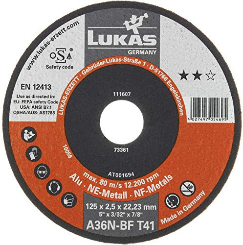 25x LUKAS Trennscheibe T41 für Alu 230x2.5 mm gerade A36N-BF