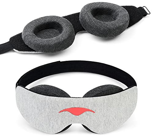 Manta Slim Schlafmaske - Schmale, Ultraleichte, Verstellbares, Schlankes Komfortdesign, Totale Verdunkelung für Tiefen Schlaf, Augenmaske für Seitenschläfer