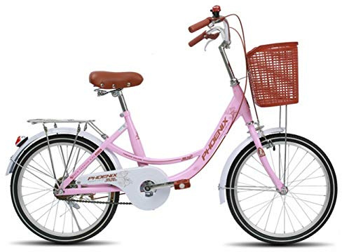 MU Fahrrad Weibliche 24/26 Zoll-Leicht Mobilität Fahrrad Männlich Gewöhnliche Erwachsene Studentenstadt Dame Pendlerauto,Rosa,20 Inches