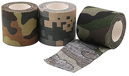 Rouleau de bande de camouflage imperméable et élastique pour l'extérieur - 10 m de long