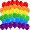Premium Regenbogen Luftballons • 60 Stück • 6 Farben • Helium geeignet als schöne Party Deko, Hochzeitsdeko, Kindergeburtstag, Fasching, LGBT Deko, 100% Naturlatex Bio abbaubar