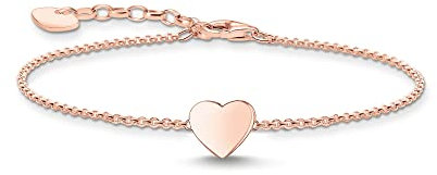 Thomas Sabo Armband Herz Recyceltes 925 Silber, 18k Rosé-Vergoldung, 16-19 cm, A2044-415-40-L19V