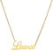 ANDANTE Premium Collection - Namenskette Leonie 14K Gold Edelstahl Halskette Personalisierte Kette mit Namen - längenverstellbar 43 cm - 48 cm