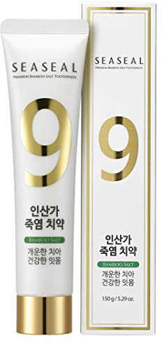 Seaseal Bambussalz-Zahnpasta, mit Koreas Nr. 1 9-fach gebackenem Bambussalz zur Vorbeugung von Zahnfleischentzündungen, Zahnkaries, Karies, fluoridfrei, SLS-frei (1)