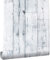 JOLIHOME Carta da Parati in Legno Bianco e Blu Carta Autoadesiva per Mobili Pellicola Vinilica Impermeabile Vintage con Pannello in Legno per Cucina Porta Degli Armadietti Tavolo 44,5x500cm