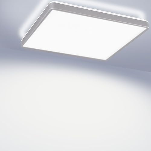 max K O M F O R T LED Deckenlampe LUCKY eckig grau 22W Neutralweiß Lampe 230V Aufputzlampe Deckenleuchte Leuchte
