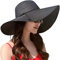 DRESHOW Damen Breit Krempe Strohhut Faltbar Schutz Strandhut Elegant Sommer Hut Sonnenhüte UPF 50+