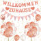 Willkommen Zuhause Deko,Herzlich Willkommen Girlande Welcome Home,mit Banner und Luftballons,Konfetti-Ballon,Wimpelkette für Welcome Back Home Familie Party