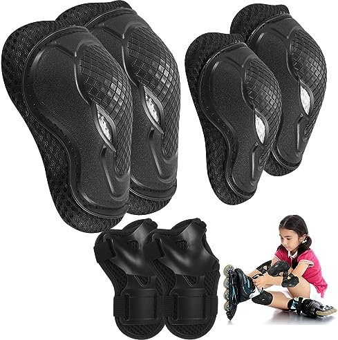 Juego de Protección de Patines en Línea para Niños, Equipo de Protección de Rodilleras Coderas y Muñequeras para Patinar Patines en Línea Bicicleta Ciclismo