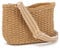 SUKUTU Sac à Bandoulière en Paille Tressée pour Les Femmes Sac de Plage Estival Sac à Bandoulière Sacoche avec Chaîne
