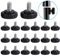 Vis à oreilles moletées filetées M5-20pcs M5 12mm Vis en acier inoxydable Vis à tête plate ronde, Vis moletée Poignée de montage Vis à oreilles, Boutons de serrage Vis de serrage pour machines