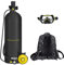 Réservoirs de plongée Portables 4L, équipement de plongée for la plongée d'exploration sous-Marine, équipement de plongée sous-Marine avec Respiration sous-Marine de 40 à 60 Minutes (Color : Black,