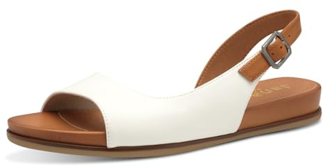 Jana Damen Sandalen flach mit verstellbarem Riemen Vegan