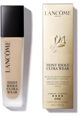 Lancôme Teint Idole Ultra Wear 210C, feuchtigkeitsspendende Full Coverage-Foundation in Beige mit natürlich mattem Finish, bis zu 24 Stunden Halt, geeignet für alle Hauttypen, 30ml