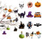 12 Pieces Halloween Ornements Bricolage pour Décoration d'arbre, Petite Miniature Halloween Hanging Ornaments Pendentif, Citrouille Fantôme Araignées Chauves-Souris DIY Charmes en Papier avec Cordes