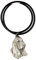 Art-Dog Hundekopf-Halskette auf Lederband - ArtDog Kollektion Hunde Halskette - Silberne Ketten mit Hundebildern - Schmuck mit Hunderassen - Basset Hound II