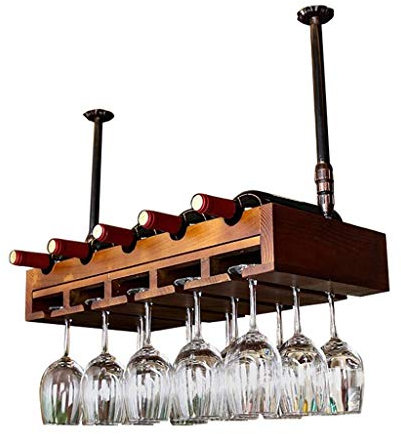 Wine Racks,Modern Dining Room Ceiling Wine Racks Wall Mounted Wine Rack | Bottle and Glass Holder | Home and Kitchen Decor | Storage Rack | Bar Decoration Display Shelf/D/80 * 30Cm (B 64 * 30Cm)