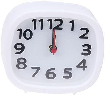 MAGICLULU Wecker Für Kinder Lutscher-Kuchen-Topper Beleuchtete Zifferblattuhr Kinderwecker Desktop-wecker Ampel Für Kinder Klingeln Uhr Weiß Student Kleine Uhr Einfach Und Stilvoll