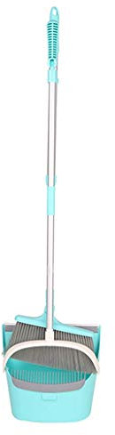 AGrAdi NLIAN y Juego de recogedor Good Grips Sweep Set con autolimpieza giratoria y recogedor for Cocina, hogar, habitación, Oficina, vestíbulo, Suelo, Barrido Vertical Recogedor