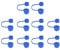 sourcing map 10Pcs Straw Cover Cap, Blue Silicone Straw Tips Cover Fits 8mm/0.31 Drinking Straws, Reusable Dust-Proof Straw Tips