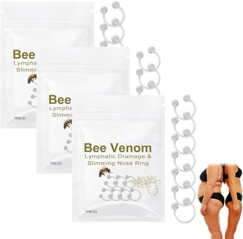 Bienengift Lymphdrainage & Slimming Nose Ring, Bee Venom Nose Ring for Women and Men,Slimming Nose Ring (3PCS)