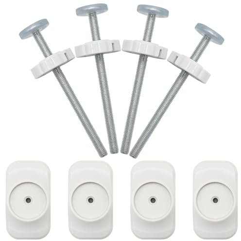 8Pcs Baby Gate Extension Kit - Spindle Rods, Pet Stair Screws, Dog Safety Wall Protector, Mounted Bolts for Child Toddler Pressure Install
