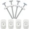 8Pcs Baby Gate Extension Kit - Spindle Rods, Pet Stair Screws, Dog Safety Wall Protector, Mounted Bolts for Child Toddler Pressure Install