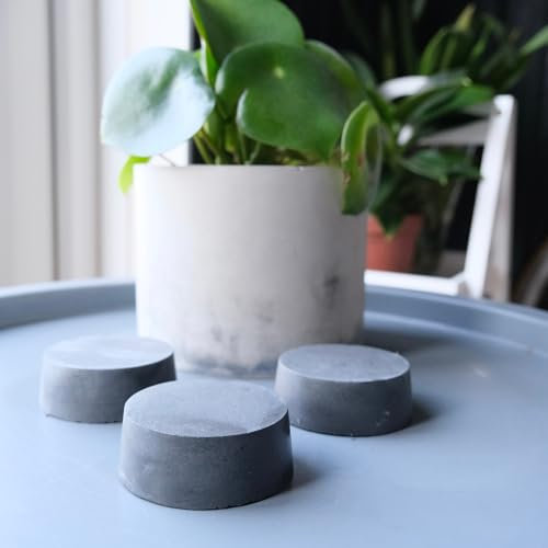 Botanical Blueprint - Piedini grandi per vasi in cemento, set di 3, realizzati a mano, per vasi e vasi da esterno e interno, rialzi per vasi da giardino, supporto per vasi da giardino