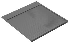 EMUCA - Protector fondo mueble cocina, fondo fregadero M100, 967 x 580mm, espesor 16mm, Plástico, Gris antracita