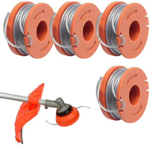 Eophmi 4 Pack Strimmer Spool,1.65mm 10ft WX150 Strimmer Spool Compatible with Allister MGTP18Li,for Qualcast,for Worx