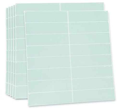 WALPLUS 3D Tile Stickers – Peel and Stick Backsplash Decals, Waterproof Light Sea Green Rectangular Design Wall Transfers for Kitchen, Bathroom & Living Room, 6 Sheets (30.5cm / 12)