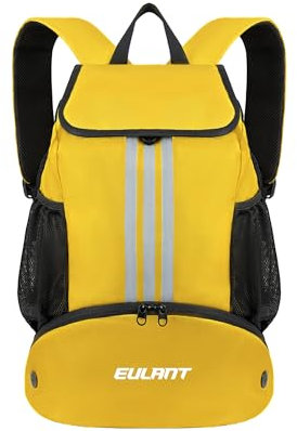 EULANT Fußball Rucksack mit Schuhfach, Multifunktionsrucksack mit bodenfach, Wasserdichter Sporttaschen für Basketball Volleyball Schwimmen Training Strand Yoga