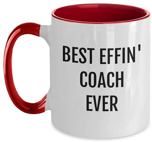 Divertidos regalos de entrenador para cumpleaños, taza de café de dos tonos con el mejor entrenador de Effin, regalos de hombres a amigos, compañeros de trabajo, familia para cumpleaños