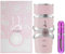 Yara Rosa Perfume Árabe Original 100ML - Perfume Dulce de Frutas Tropicales, Vainilla y Sándalo - Regalo Mujer + REGALO Atomizador 5ML Recargable (Color Variable)