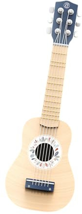 Speedy Monkey Gitarre 52x18x6,5cm blau, Holz Spielzeug für Kinder, Liebevolle Details- tolle Geschenkidee