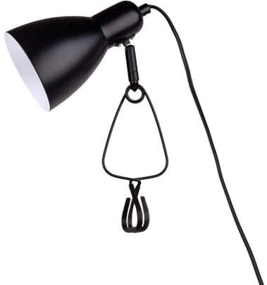 Näve Tischlampe Tischleuchte Klemmstrahler schwarz Schlafzimmerlampe beweglich H 28cm