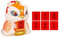 LOVIVER Wachende -Statue, Ornament, Frühlingsfest, Figur, Spielzeug, handgefertigtes Dekor, tanzende -Skulptur für Tischdekoration, Orange