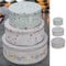 Cepewa Gebäckdosen florale Muster 3er Set | 3 Größen Metall rund | Keksdose Blumenmuster mit Deckel (Floral)