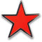 Stern Pin - Anstecker rot 1,5cm