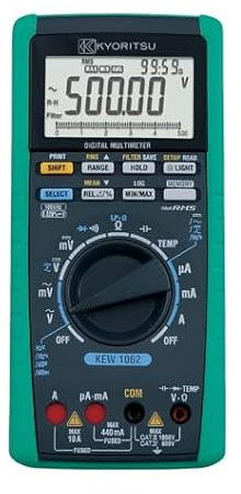Kyoritsu KEW1052 True-RMS Digital-Multimeter – Präzisionsmessgerät mit Temperatur, Datenlogger & CAT IV 600V