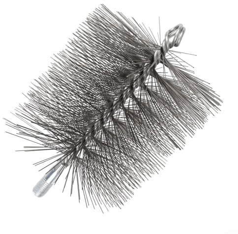 HanOaki Chimney Brush Set Heavy Duty Steel Wire for Stove Pipe and Boiler Flue Cleaning(60mm)