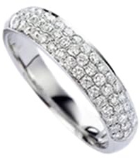 Epinki Echtes Pärchen Ringe Weißgold 750 18K, Klassiker Hochzeitsring mit Labor Erstellt Diamant Rundschliff, Ring Au750 Gold, Gr.49 (15.6)