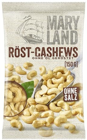 Maryland Röst-Cashews 150g Beutel - Cashewkerne schonend ohne Öl geröstet - aus eigener Röstung in Deutschland (1 x 150g)