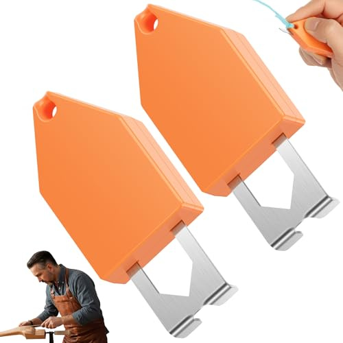 2 Pcs Rope Anchor Hook Portable Chalk Line Anchor Hook Tool for Home Renovation Projects No-Nail Chalk Line Clip for Framing Carpentry Flooring