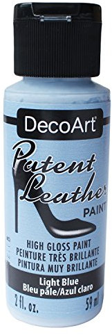 DecoArt Americana Patent Leather Jar of Paint, Acrylic, Light Blue, 3.5 x 3.5 x 10 cm