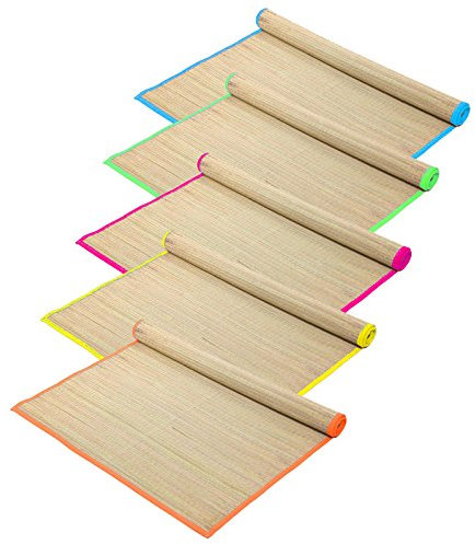HAC24 5X Strohmatten Strand Bastmatten Liegematte Picknickdecke Strandmatte Rollmatte