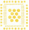Oblique Unique® - 120 x Sticker Punkte Gold I Glitzer Sticker I Deko Basteln Geschenke